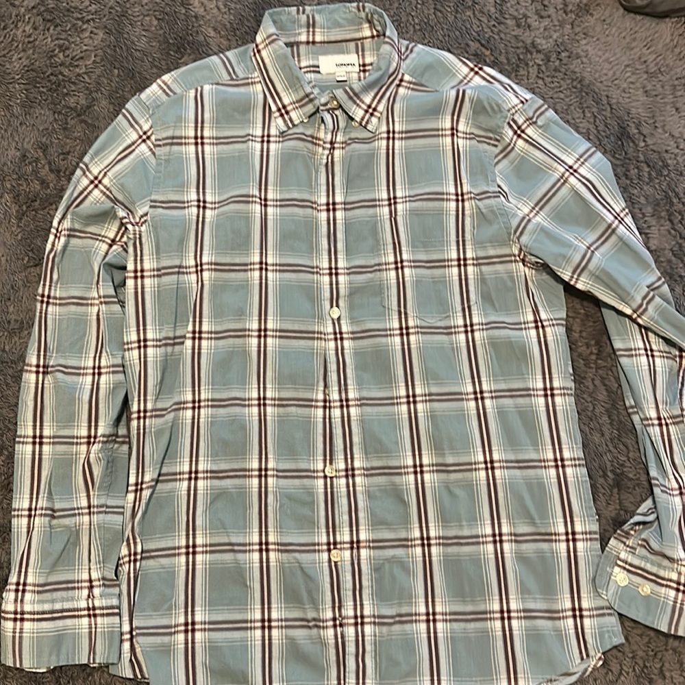 Blue, Red and white Button Down - Sonoma, Medium